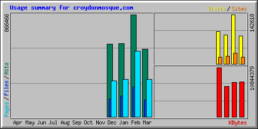 Usage summary for croydonmosque.com